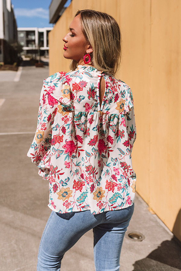 Private Paradise Floral Top Image - 5