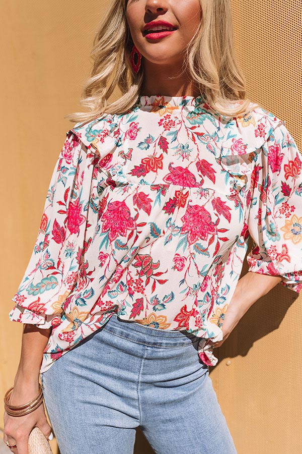 Private Paradise Floral Top Image - 4