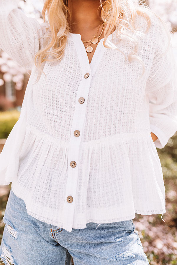 Chic Soleil Shift Top in White Image - 3