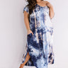Patio, Please Tie Dye Maxi In Navy Curves Image - 1
