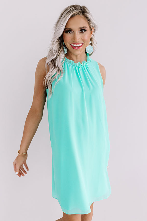 Settle For Chic Shift Dress In Seaglass Image - 3