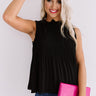 Chic Showstopper Pleated Top In Black Image - 1