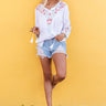 Treasure Of Tulum Embroidered Top In White Image - 1