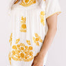 Cozy Cabana Embroidered Top In Ivory Image - 1