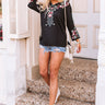 Treasure Of Tulum Embroidered Top In Black Image - 1