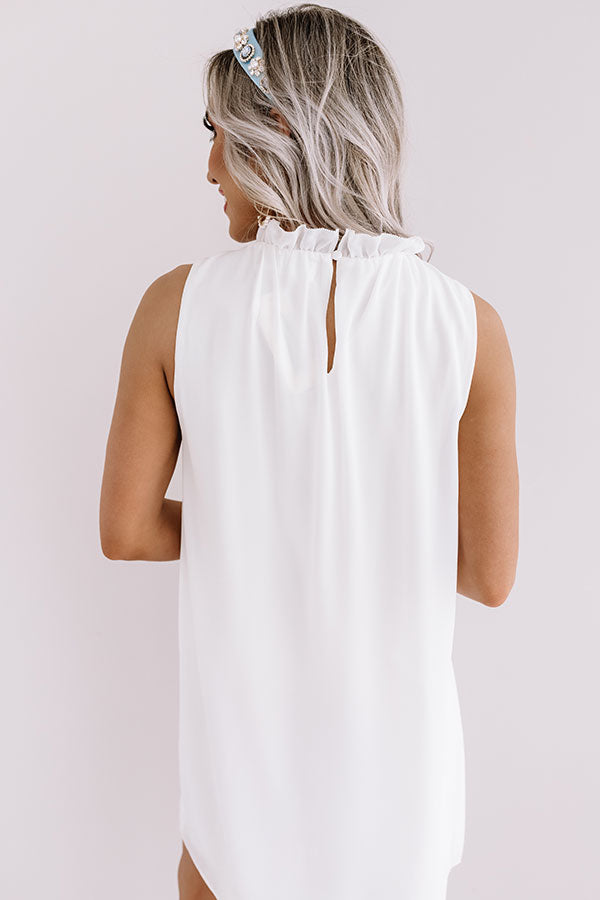 Settle For Chic Shift Dress In White Image - 5