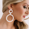 Pebble Beach Party Beaded Earring in White Image - 1