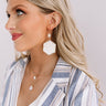 Vegas Suite Snake Print Earring in Cream Image - 1