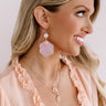 Vegas Suite Snake Print Earring in Blush Image - 1