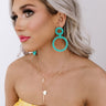 Pebble Beach Party Beaded Earring in Turquoise Image - 1