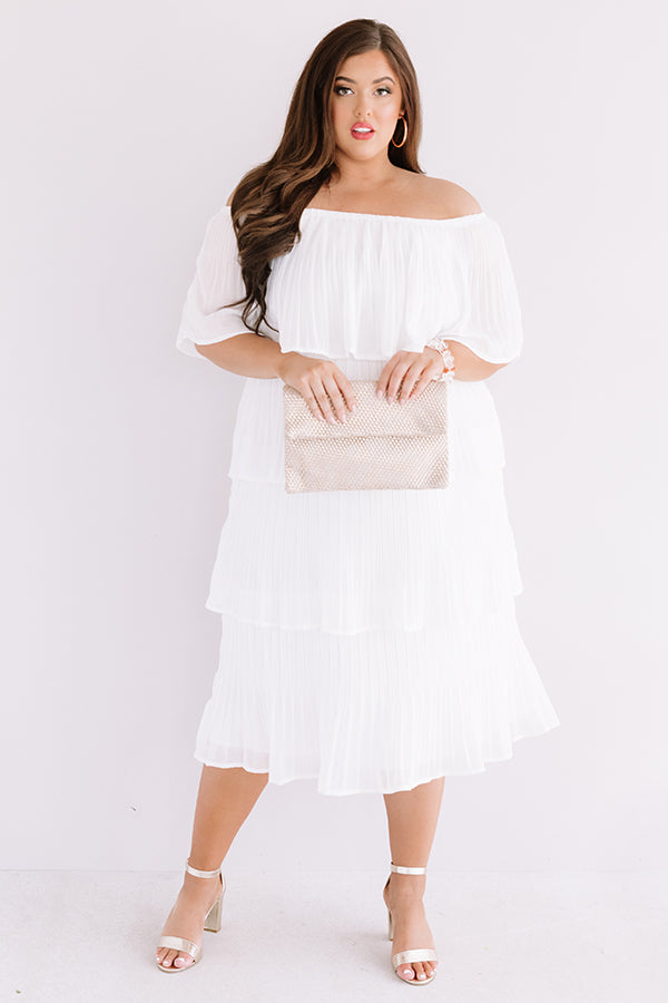 Top Of The World Tiered Dress In White Curves Image - 2