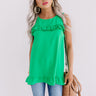 Pleasant Afternoon Shift Top In Kelly Green Image - 1