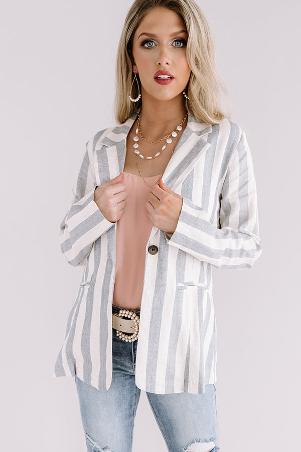 Call Me Chic Stripe Blazer Image - 4