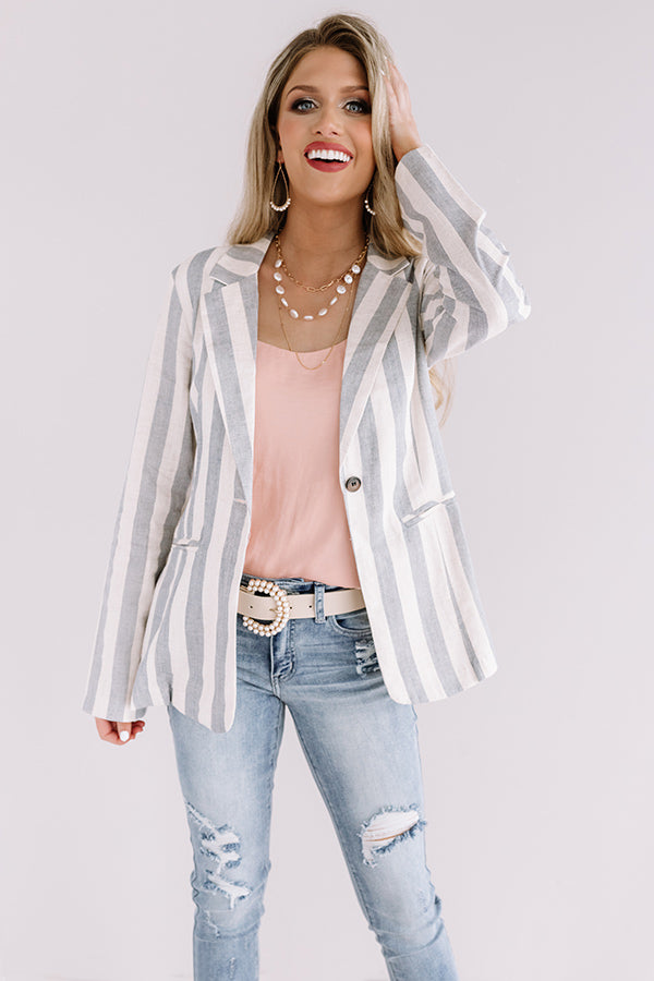 Call Me Chic Stripe Blazer Image - 1