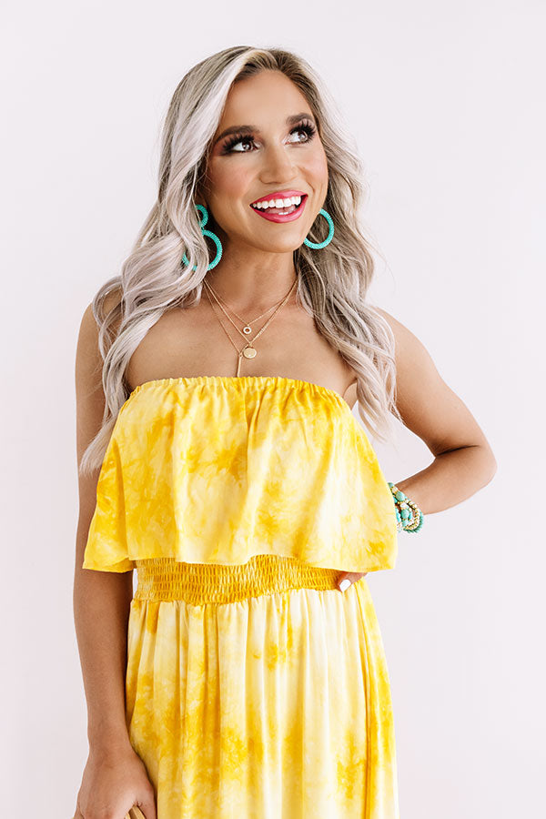 Craving Cabo Tie Dye Maxi In Yellow Image - 2