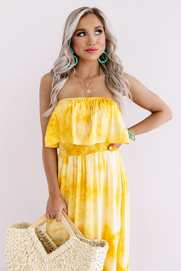 Craving Cabo Tie Dye Maxi In Yellow Image - 4