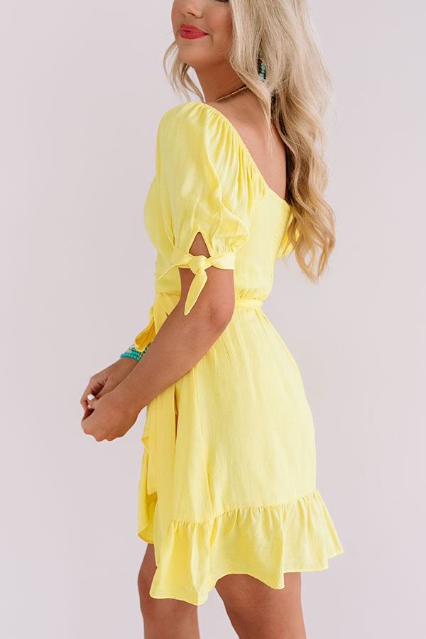 Sunflower Fields Wrap Dress Image - 5