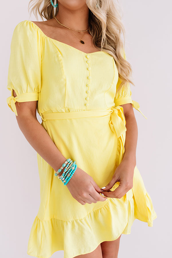Sunflower Fields Wrap Dress Image - 4