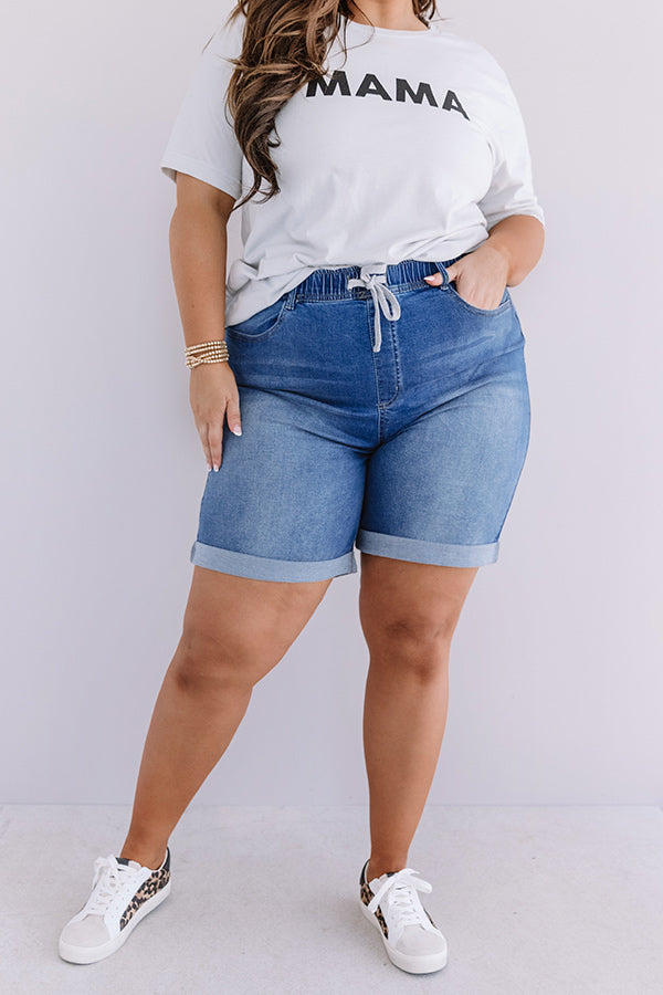 The Vaughn High Waist Shorts Curves Image - 1