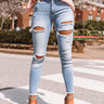 The Nathalia Midrise Distressed Ankle Skinny Image - 1