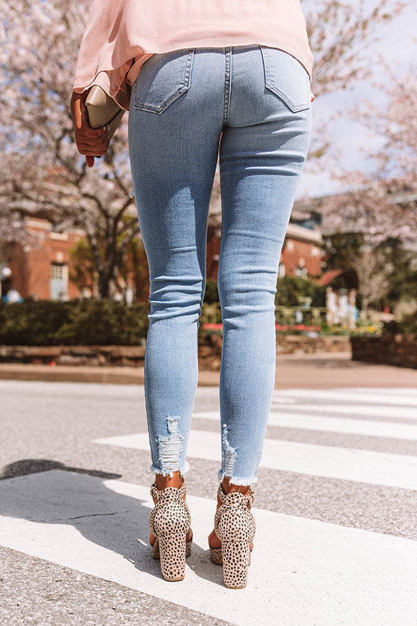 The Nathalia Midrise Distressed Ankle Skinny Image - 5