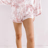 Cappuccinos And Chill Tie Dye Shorts In Blush Image - 1