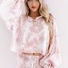 Cappuccinos And Chill Tie Dye Sweatshirt In Blush Image - 1