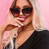 Quay X JLO Reina Cat Eye Sunnies In Black Image - 1