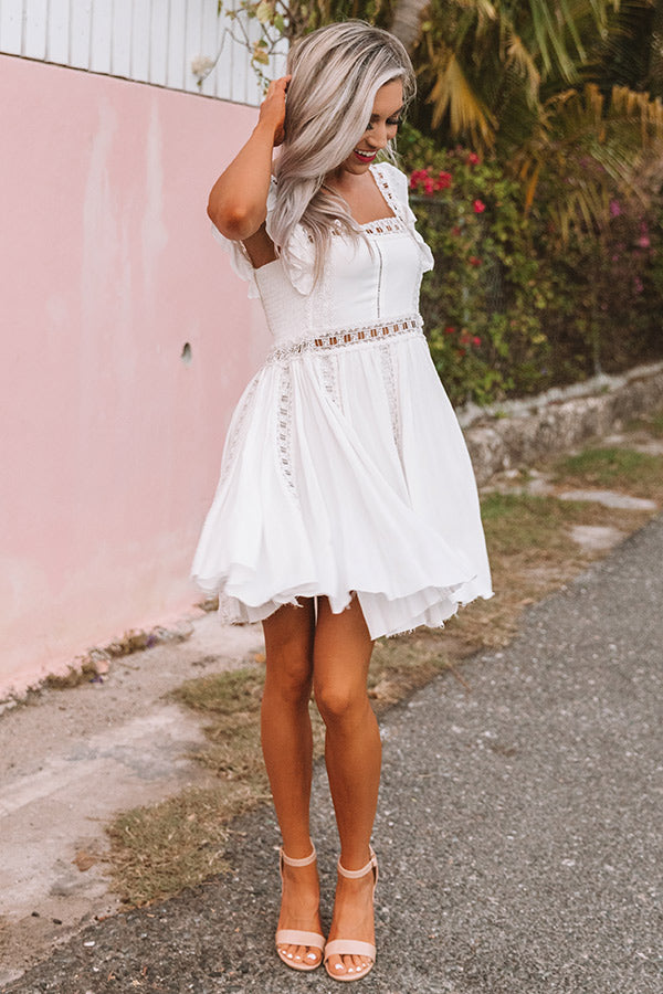 Tea In The Garden Lattice Trim Dress Image - 2