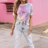 Key To Happiness Tie Dye Tee in Orchid Image - 1