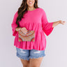 Settle Into Chic Shift Top In Pink Curves Image - 1