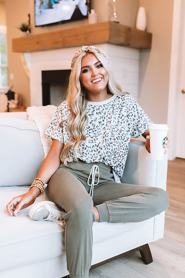 Charming Disposition Leopard Shift Top in Grey Image - 5