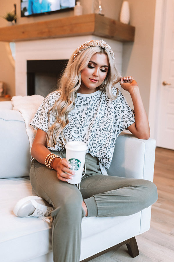 Charming Disposition Leopard Shift Top in Grey Image - 1