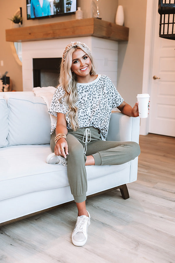 Charming Disposition Leopard Shift Top in Grey Image - 2