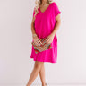 Back To Basics T-Shirt Dress In Hot Pink Image - 1