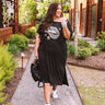 Leopard Lips T-Shirt Midi In Black Curves Image - 1