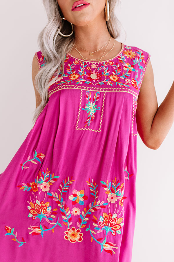 Sipping By The Shore Embroidered Dress Image - 3