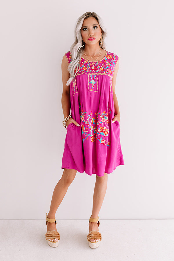 Sipping By The Shore Embroidered Dress Image - 2