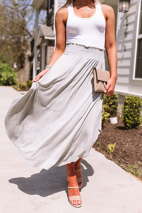 West Coast Story Maxi Skirt in Grey Image - 3