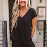 Back To Basics T-Shirt Dress In Black Image - 1