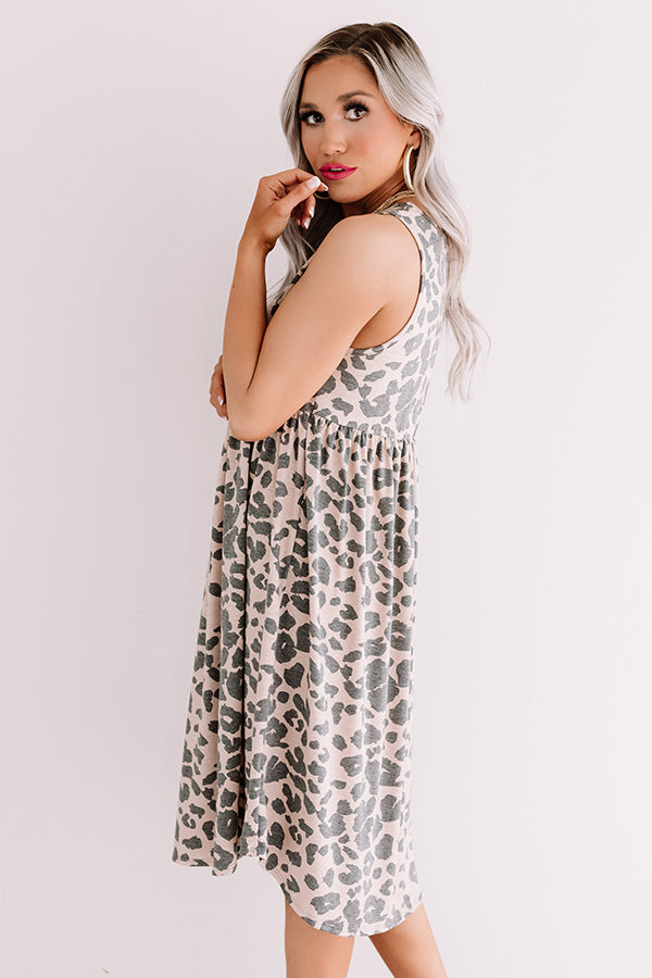 Favorite Feeling Leopard Babydoll Dress Image - 2