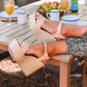 The Stassi Stud Wedge In Iced Latte Image - 1