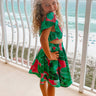 Stars Align Children's Skirt In Palm Leaf Green Image - 1
