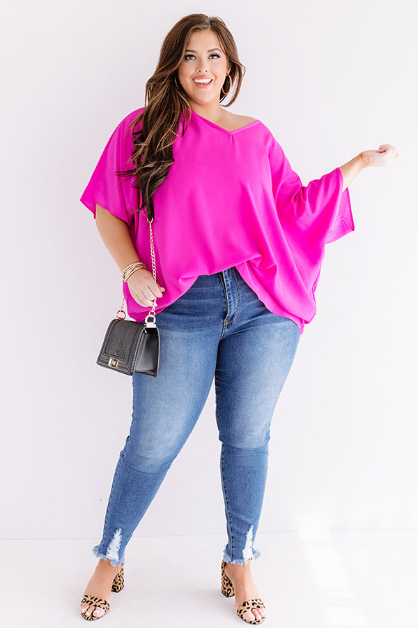 Charleston Love Shift Tunic In Fucshia  Curves Image - 2