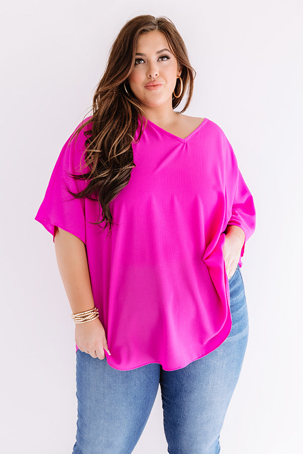 Charleston Love Shift Tunic In Fucshia  Curves Image - 1