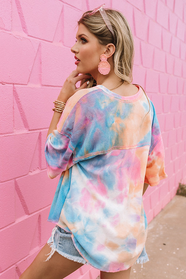 Sunny In Cali Knit Tie Dye Top Image - 5