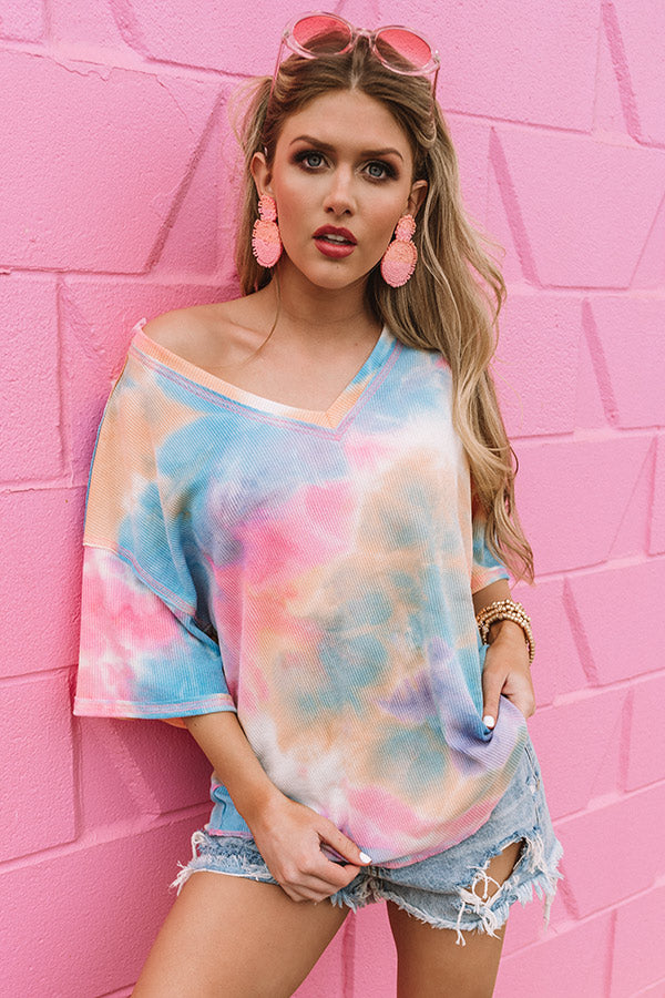 Sunny In Cali Knit Tie Dye Top Image - 2