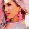 Vineyard Vibes Tassel Earrings In Neon Pink Image - 1