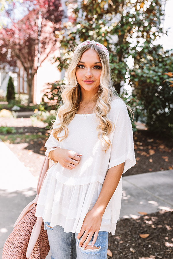 Steadfast Love Shift Top In White Image - 4