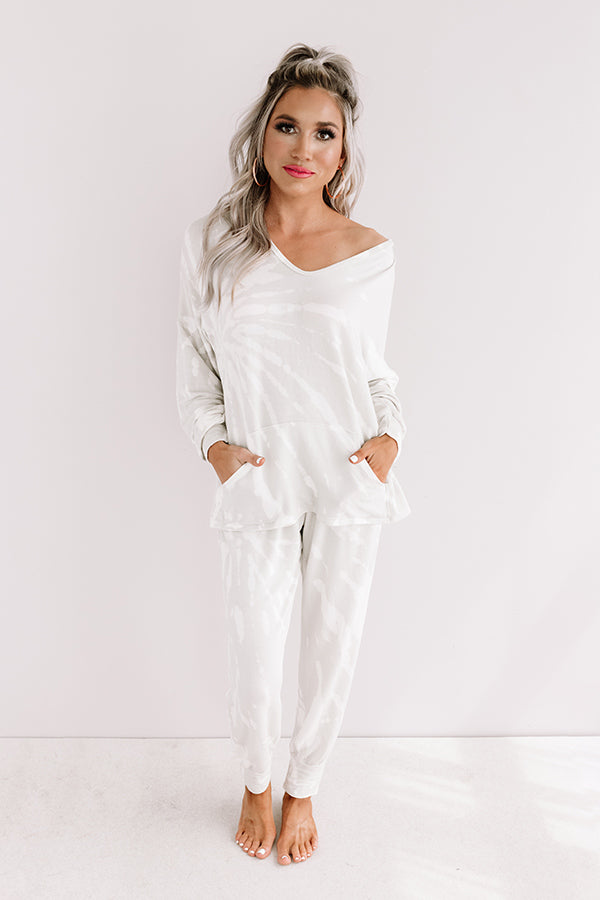 Comfy Vibes Tie Dye Ruffle Joggers main image 0